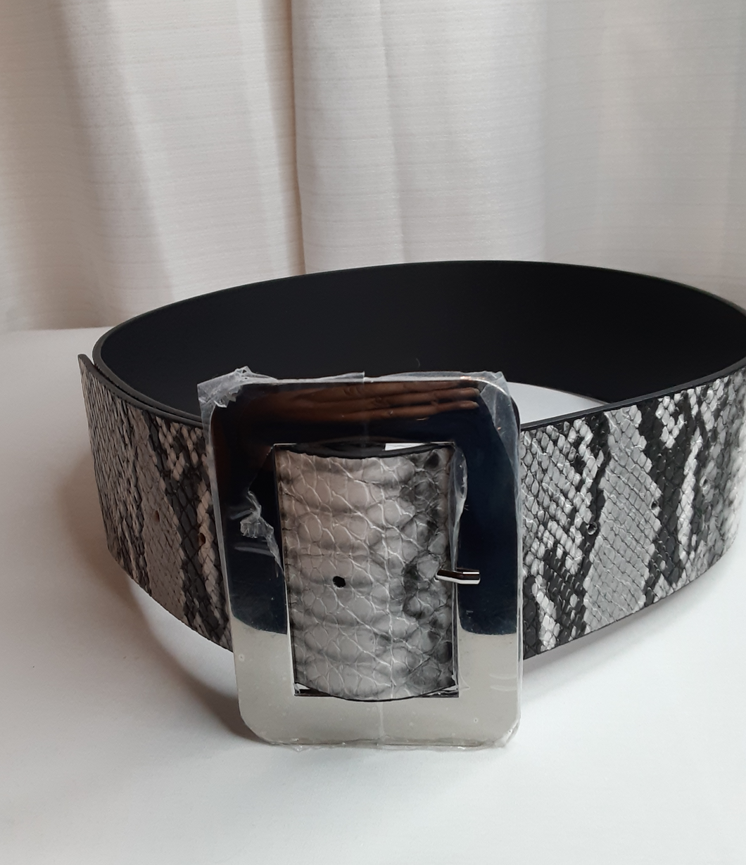 Gray snake belt