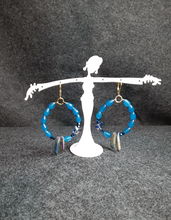 Load image into Gallery viewer, Blue butterfly earrings
